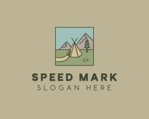 Teepee Outdoor Camping logo design