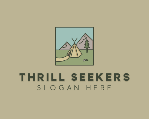 Teepee Outdoor Camping logo design