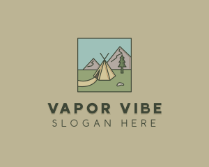 Teepee Outdoor Camping logo design