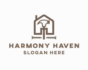Construction Hardware Hammer Logo