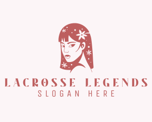 Floral Babe Woman Hair  logo design