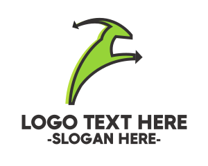 Green Abstract Goat logo design