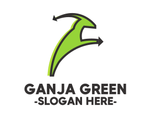 Green Abstract Goat logo design