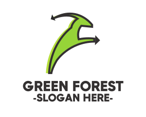 Green Abstract Goat logo design
