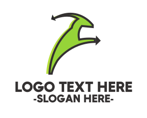 Springbok - Green Abstract Goat logo design