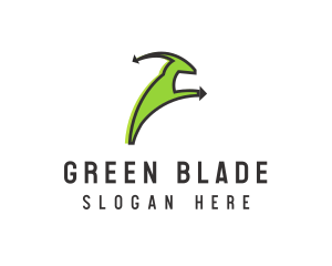 Green Abstract Goat logo design