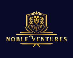 Luxury Lion Shield logo design