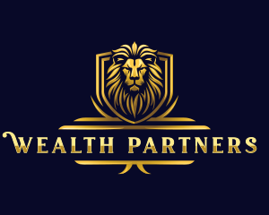 Luxury Lion Shield logo design