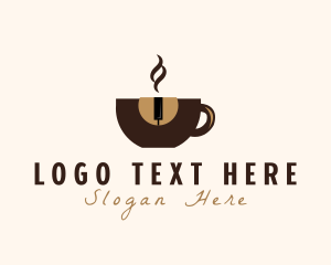 Hot Coffee - Piano Coffee Mug logo design