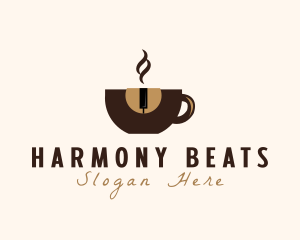 Organic Coffee - Piano Coffee Mug logo design