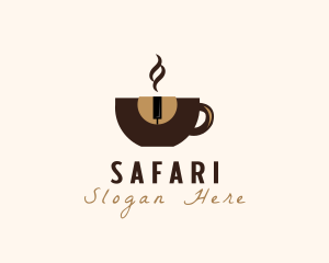 Cafe - Piano Coffee Mug logo design
