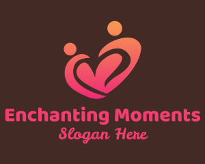 Romantic - Romantic Heart Couple logo design