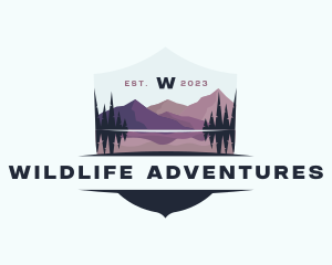 Mountain Adventure Campsite logo design