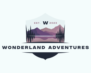 Mountain Adventure Campsite logo design