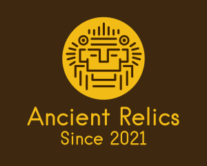 Artifact - Mayan Face Relic logo design