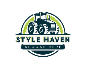 Lawn Tractor Farming Logo