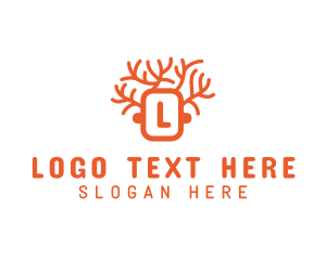 Coral - Tree Branch Woodworking logo design