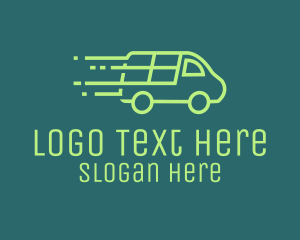 Parcel - Green Cargo Van logo design
