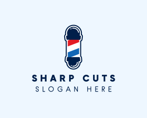 Cut - Tiny Barber Pole logo design