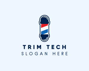 Trim - Tiny Barber Pole logo design