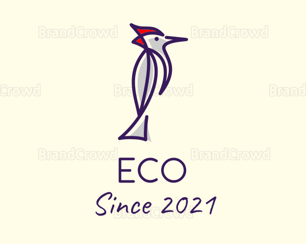 Wild Woodpecker Bird Logo