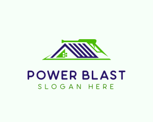 Power Wash Roof logo design