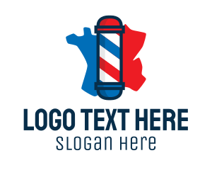 Flag - Barber Pole France logo design