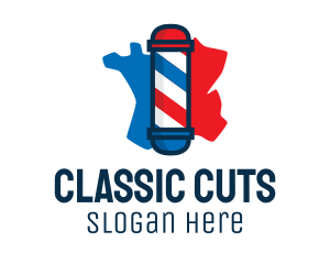 Barber Pole France logo design