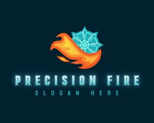 Fire Ice Combustion logo design