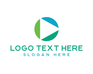 Negative Space - Generic Media Player logo design