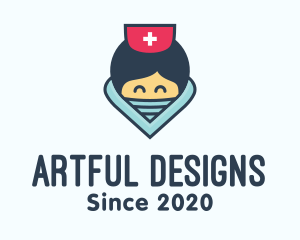 Female Hospital Nurse logo design