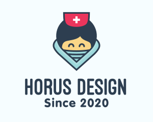 Female Hospital Nurse logo design