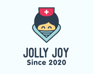 Jolly - Female Hospital Nurse logo design