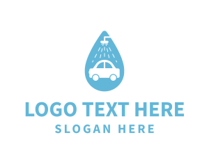 Car Cleaning - Car Wash Shower logo design