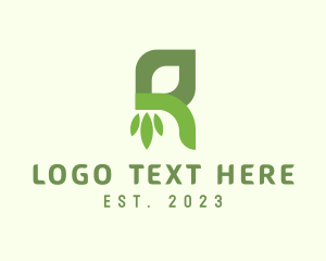 Ecommerce - Simple Nature Letter R logo design