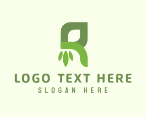 Simple Nature Letter R Logo