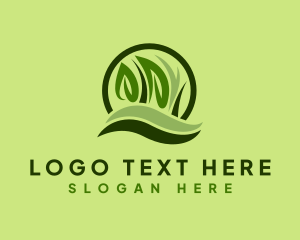 Gardening - Grass Leaf Landscape logo design