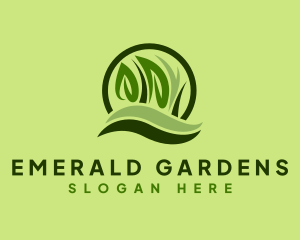 Grass Leaf Landscape logo design