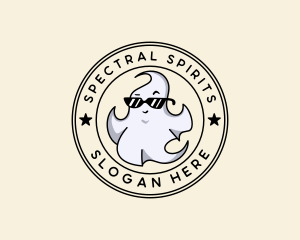 Sunglass Spooky Ghost logo design