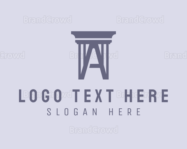 Professional Business Column Letter A Logo