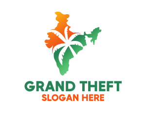 South Asia - Palm Tree India logo design