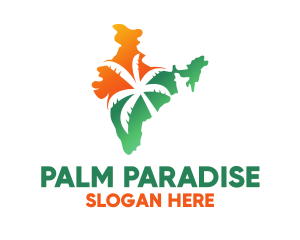 Palm Tree India logo design