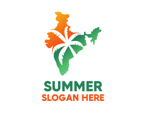 Palm Tree India logo design