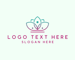 Plant - Spa Lotus Leaf logo design