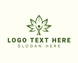 Health - Marijuana Cannabis Person logo design