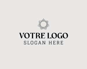 Book Writer - Elegant Sun Wordmark logo design
