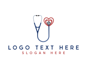 Health - Cardiologist Health Stethoscope logo design