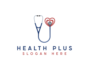 Cardiologist Health Stethoscope logo design