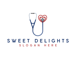 Health - Heart Health Stethoscope logo design