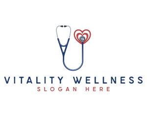 Health - Heart Health Stethoscope logo design